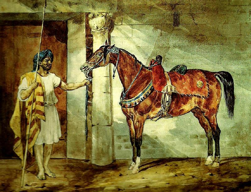 charles emile callande cheval arabe oil painting image